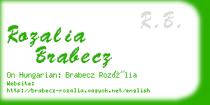 rozalia brabecz business card